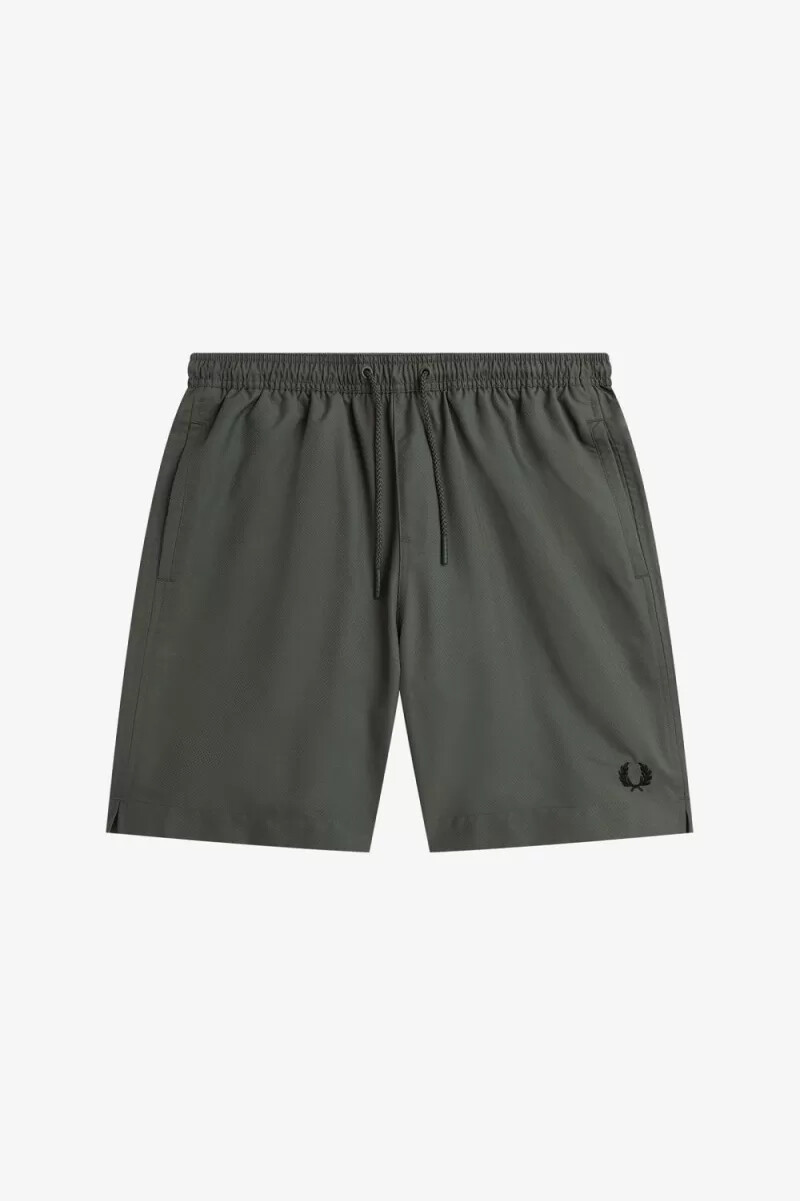 pantalones cortos de baño clásicos fred perry para hombre color verde campo