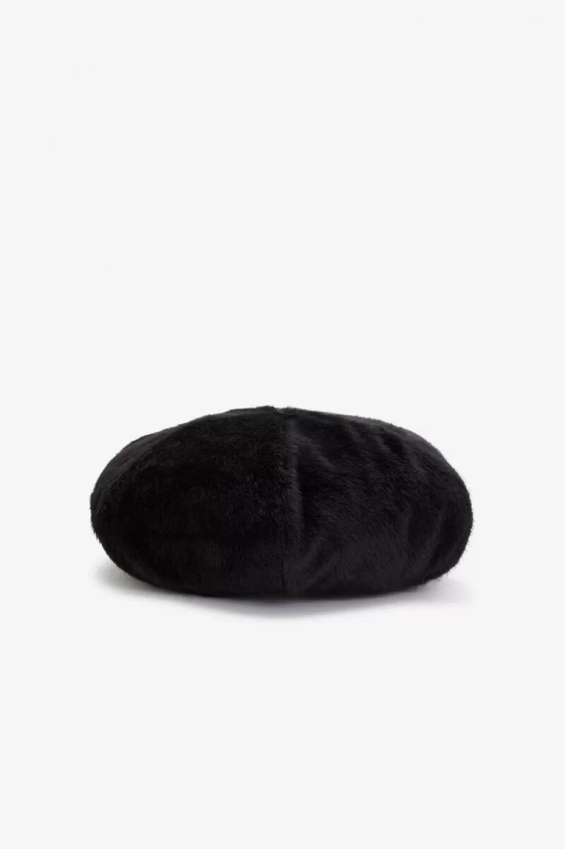 boina bordada fred perry para mujer color negro