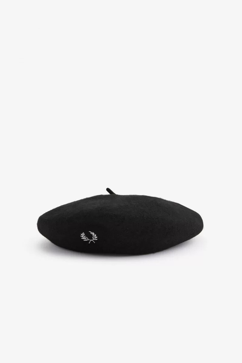boina fred perry para mujer color negro