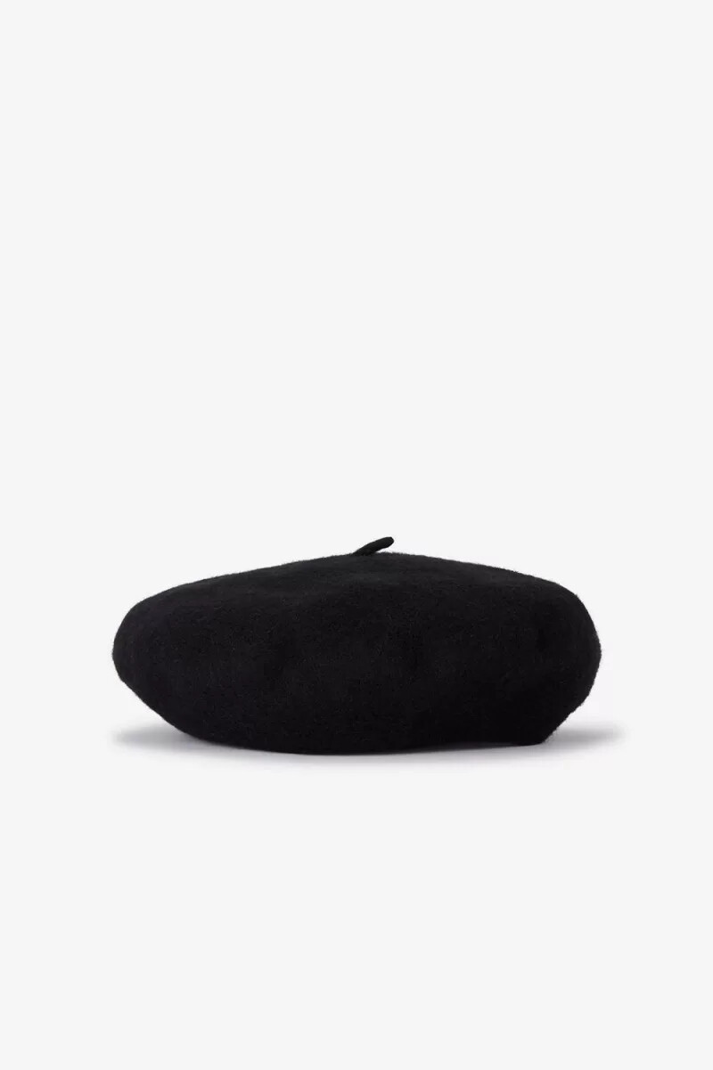 boina fred perry para mujer color negro