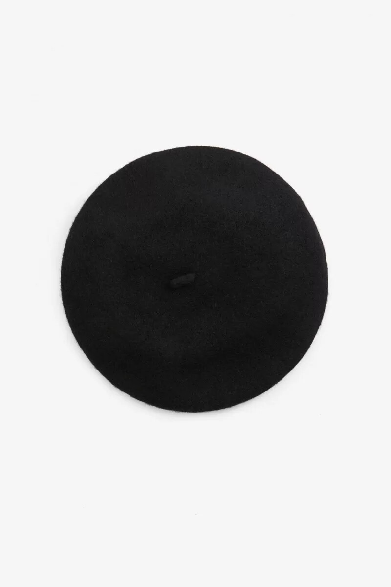 boina fred perry para mujer color negro