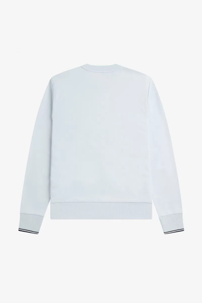 sudadera fred perry con cuello redondo para hombre en color aguamarina claro