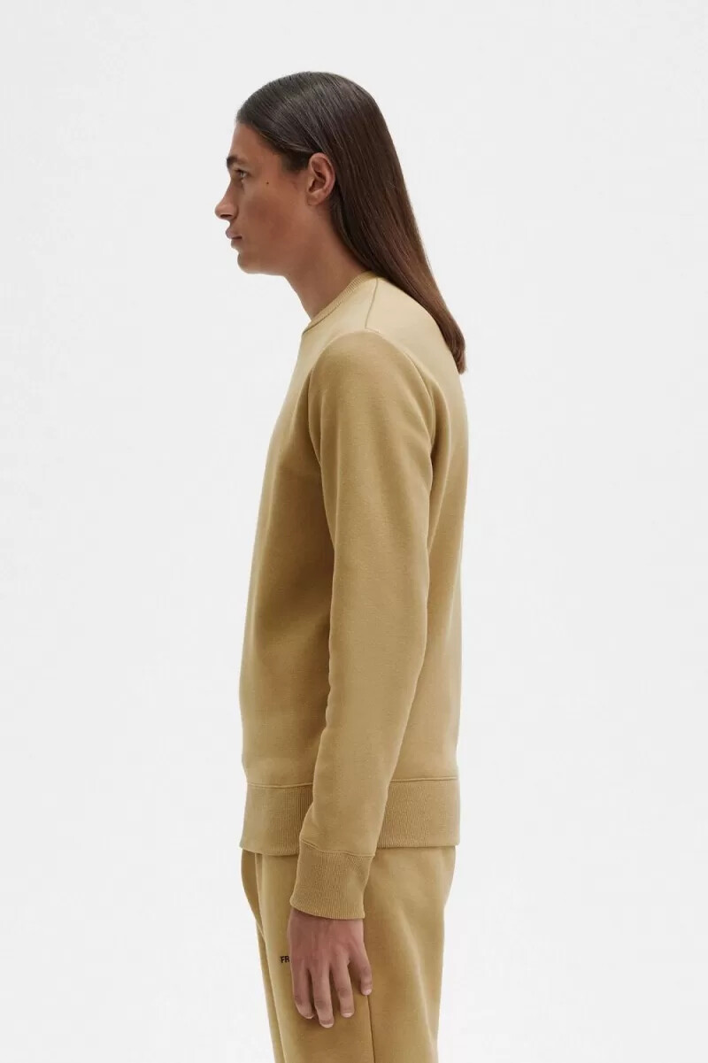 sudadera verde bordada fred perry para hombre
