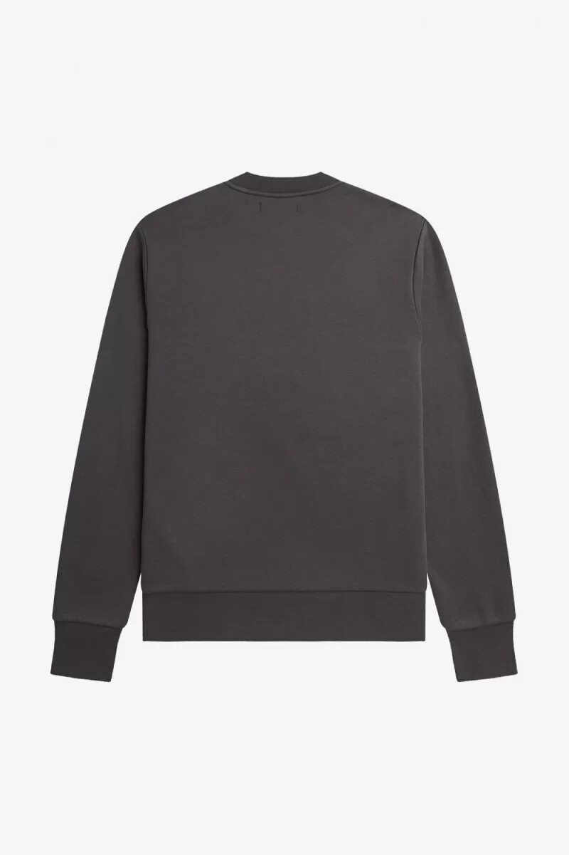 sudadera con gráficos en capas de fred perry para hombre en tono bronce