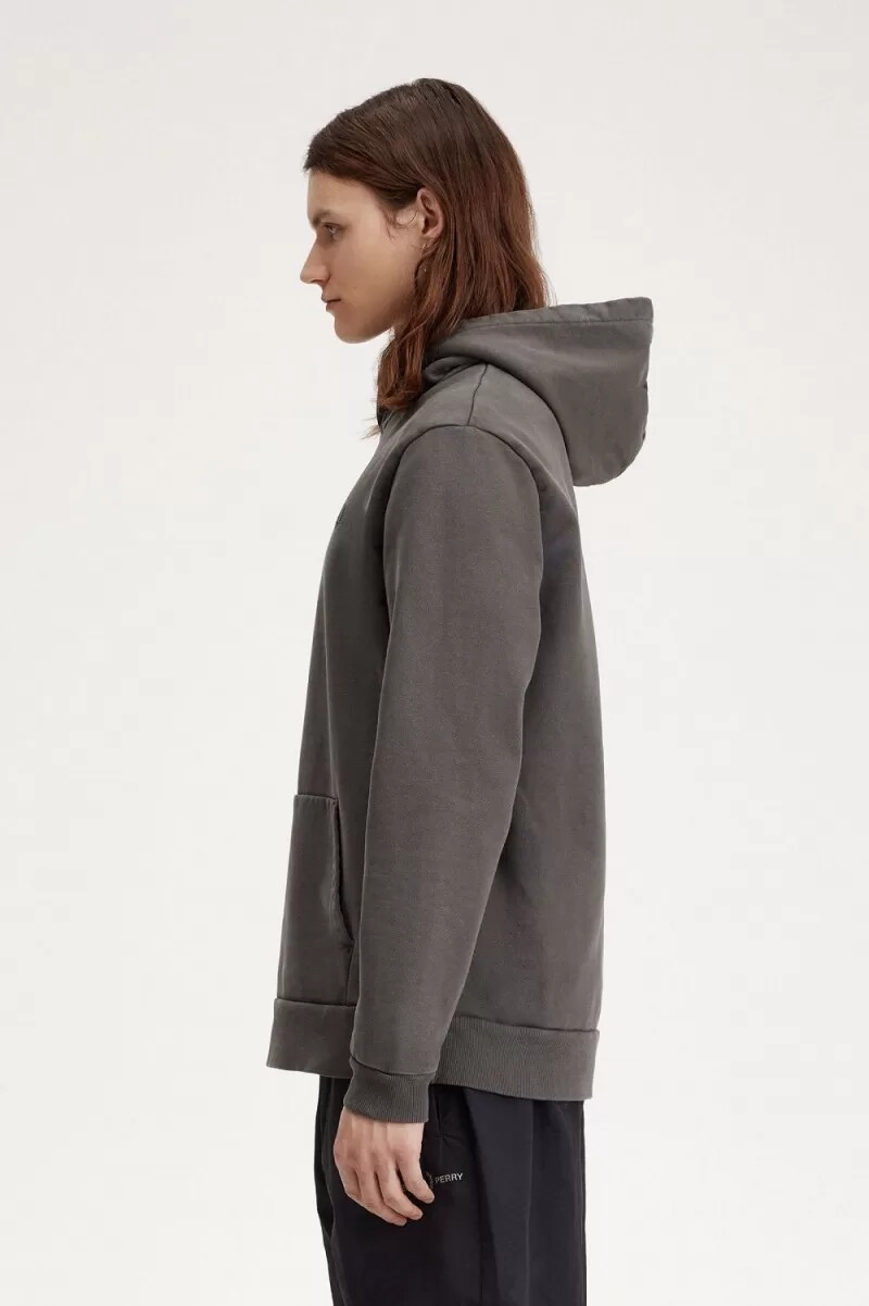 sudadera con capucha fred perry heavyweight para hombre color verde campo