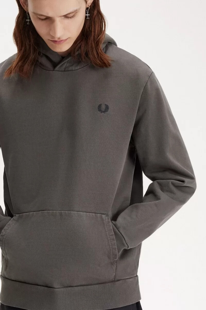 sudadera con capucha fred perry heavyweight para hombre color verde campo