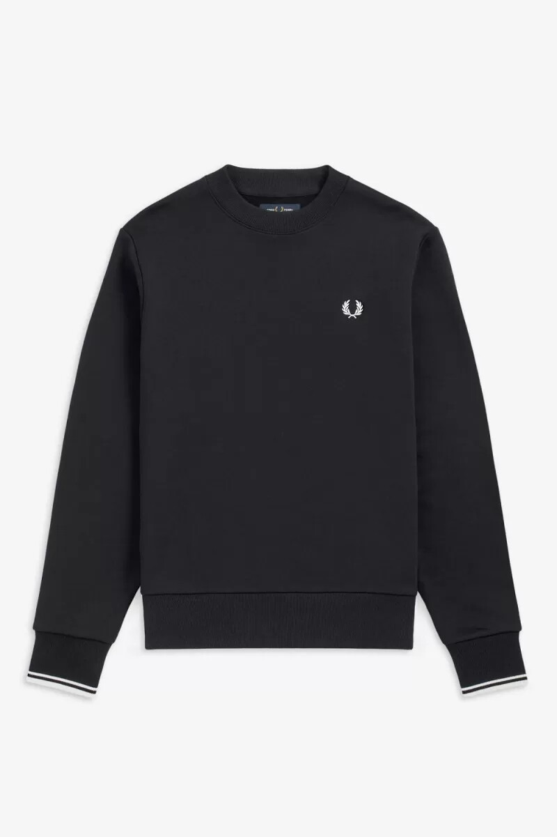 sudadera fred perry con cuello redondo para hombre color azul marino