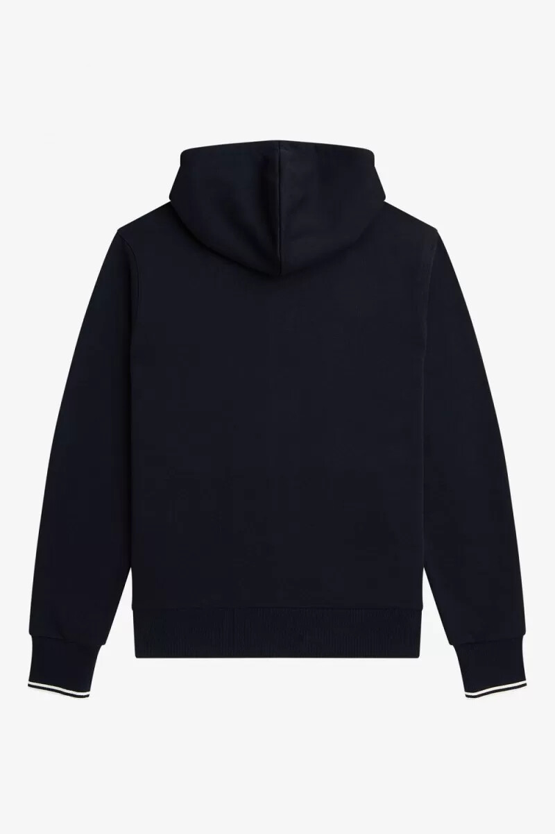 sudadera con capucha y cremallera fred perry para hombre color azul marino
