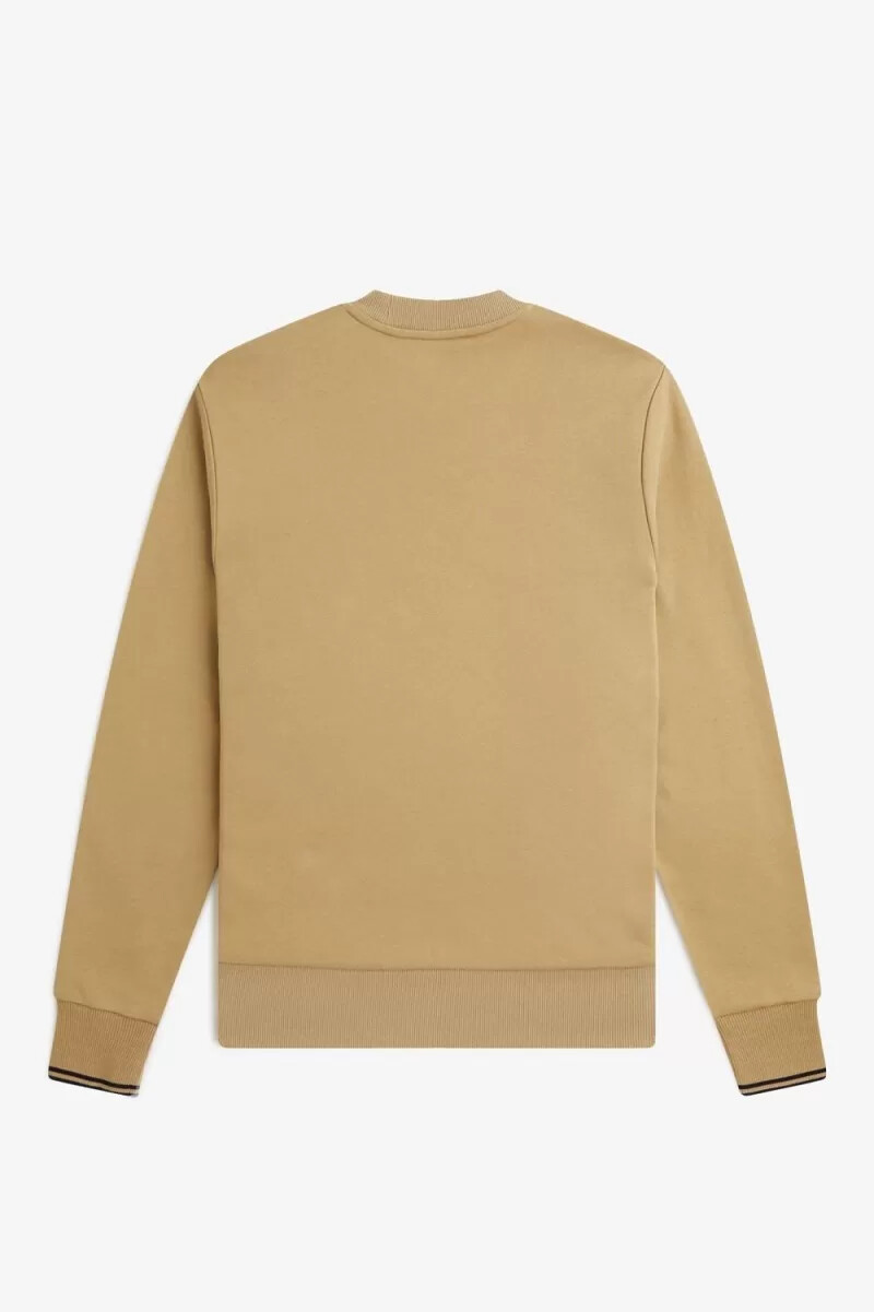 sudadera fred perry con cuello redondo para hombre verde y negro