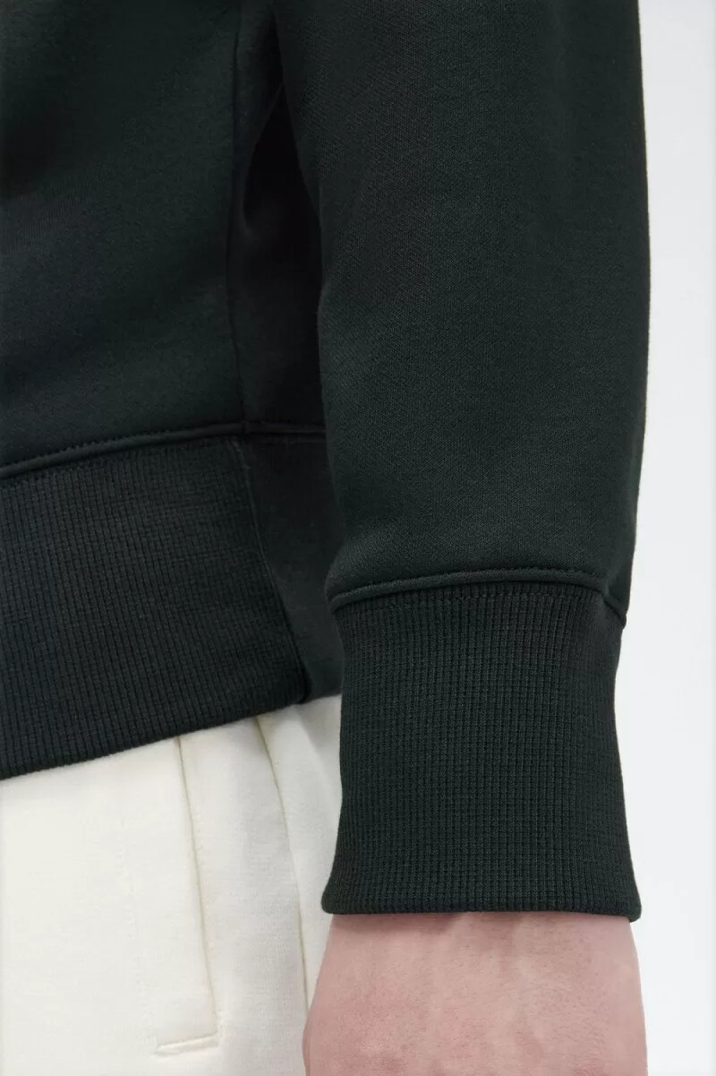 sudadera con capucha bordada fred perry para hombre en verde noche