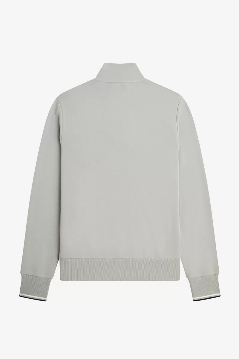 sudadera fred perry con media cremallera para hombre en gris