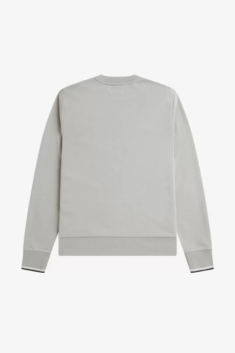 sudadera fred perry con cuello redondo para hombre en gris