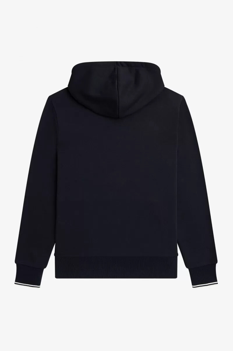 sudadera con capucha y ribete de fred perry para hombre color azul marino