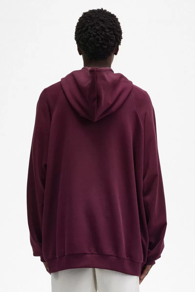 sudadera con capucha estampada de fred perry para hombre color azul marino