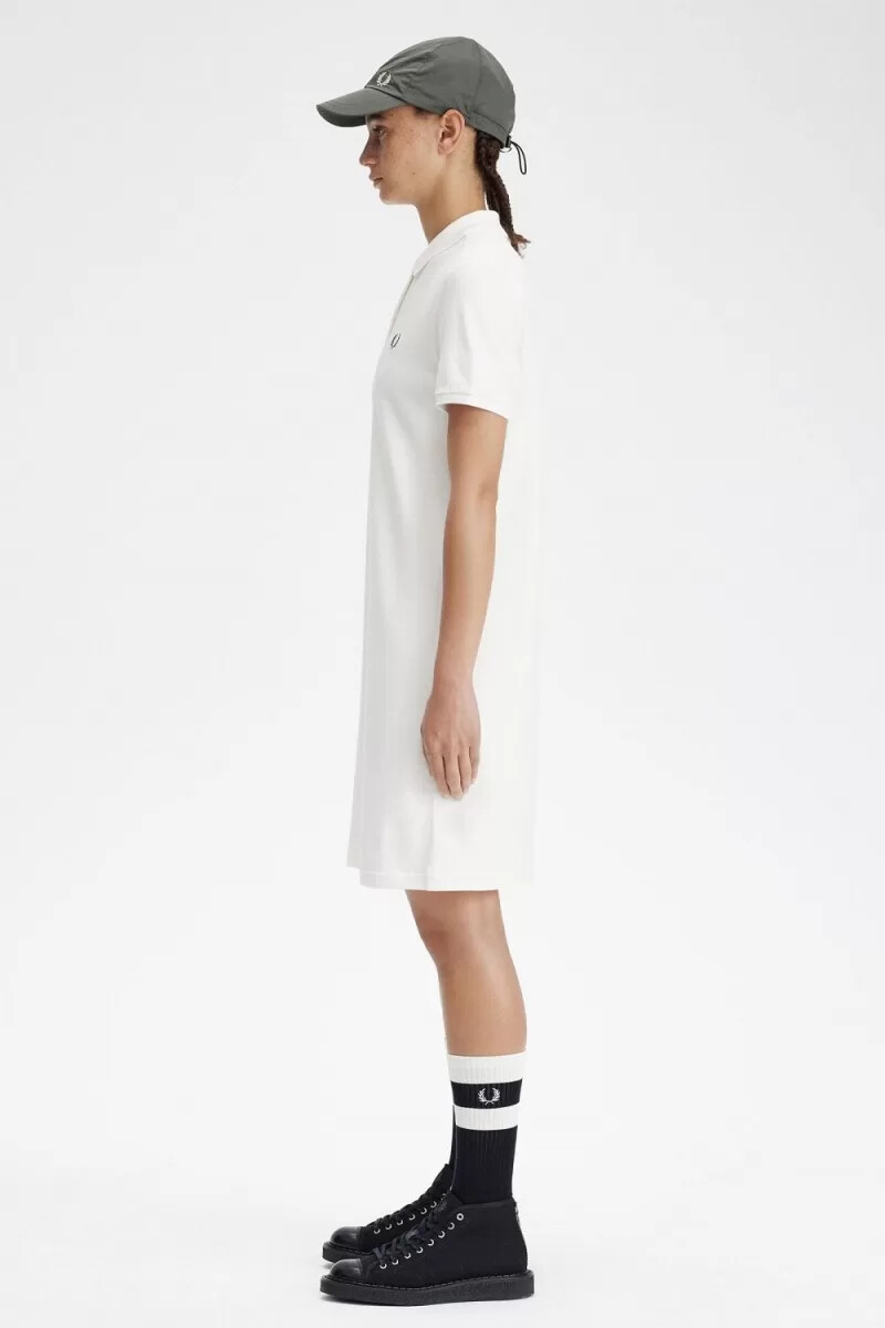 camisa fred perry para mujer vestido blanco nieve