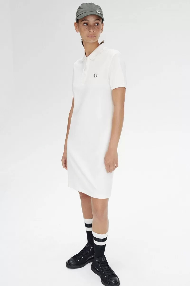camisa fred perry para mujer vestido blanco nieve