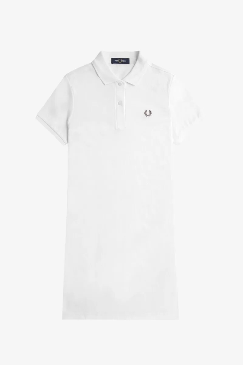 camisa fred perry para mujer vestido blanco nieve