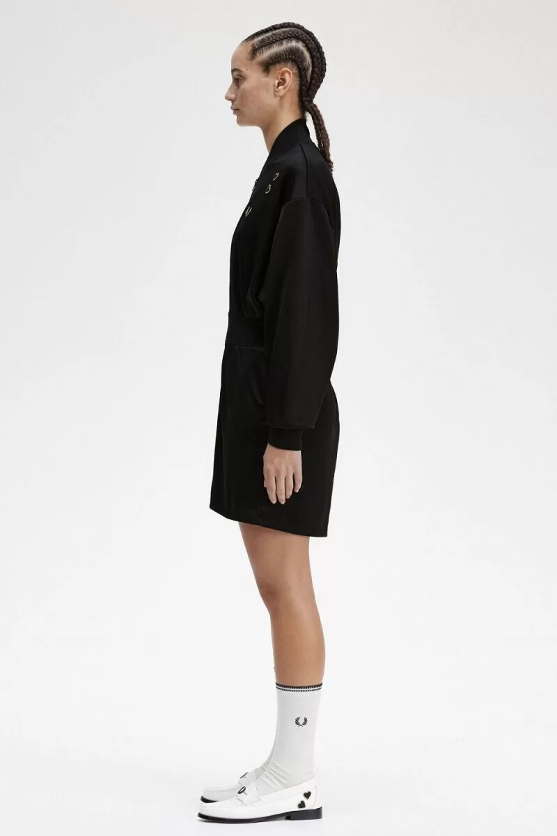 mono con cremallera fred perry para mujer color negro