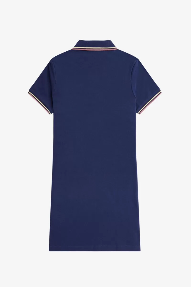 vestido fred perry twin tipped shirt para mujer azul marino francés