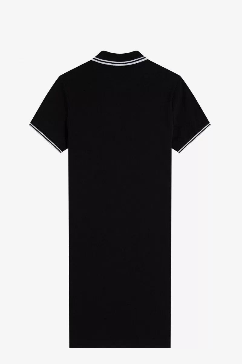 vestido fred perry twin tipped para mujer color negro