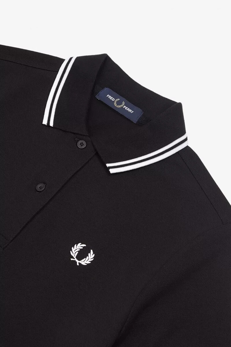 vestido fred perry twin tipped para mujer color negro
