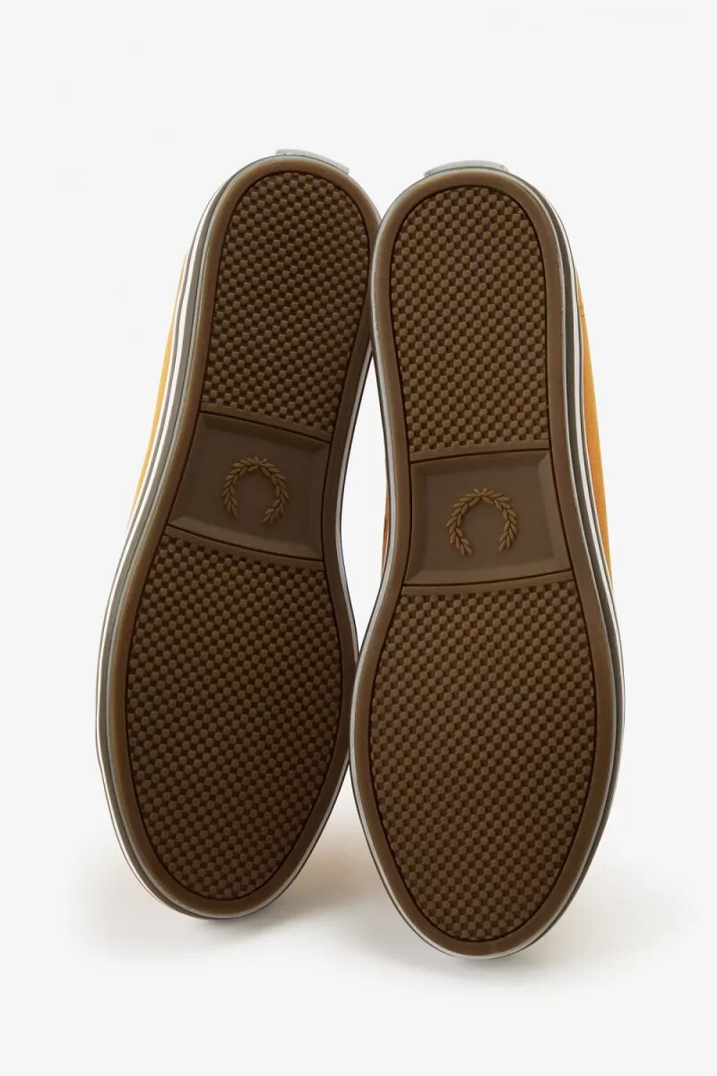 zapatillas de lona fred perry kingston para hombre color marrón