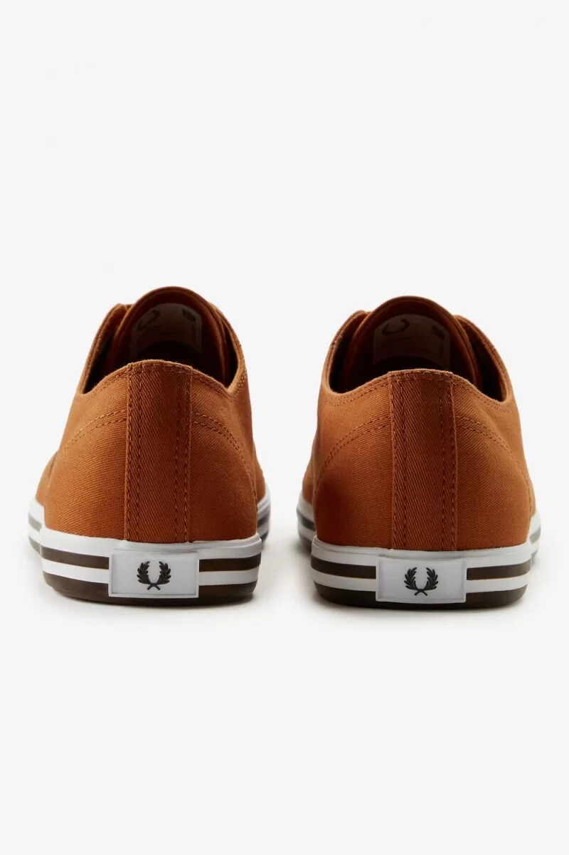 zapatillas de lona fred perry kingston para hombre color marrón