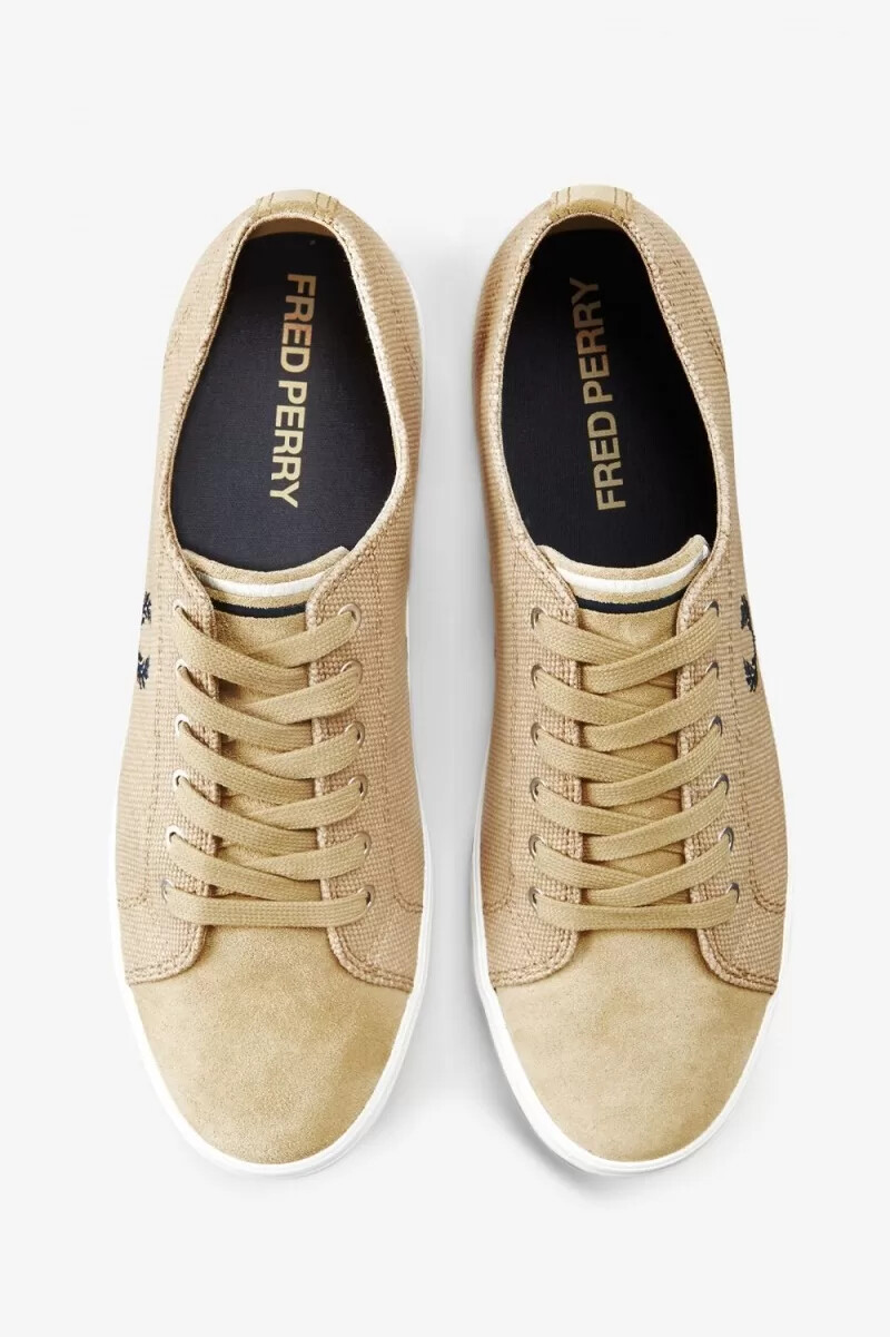 zapatillas de lona fred perry kingston para hombre color verde