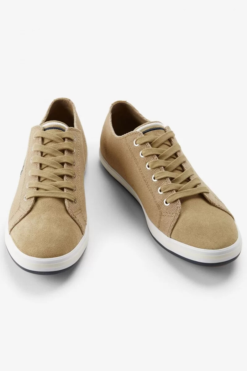 zapatillas de lona fred perry kingston para hombre color verde