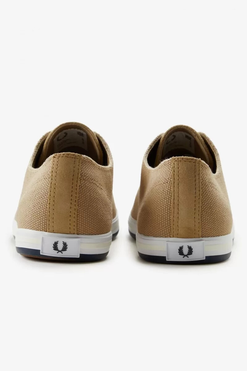 zapatillas de lona fred perry kingston para hombre color verde
