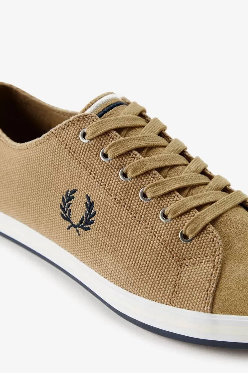 zapatillas de lona fred perry kingston para hombre color verde
