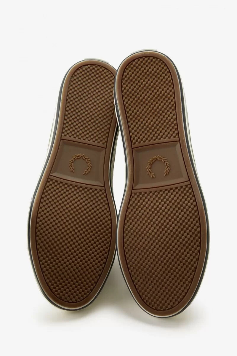 zapatillas de lona fred perry kingston para hombre color verde uniforme