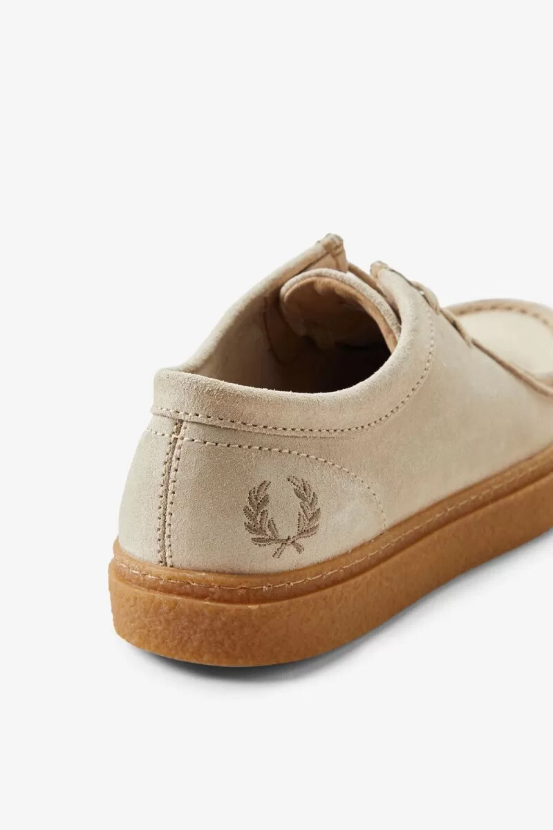 zapatillas de lona fred perry low dawson para hombre color avena