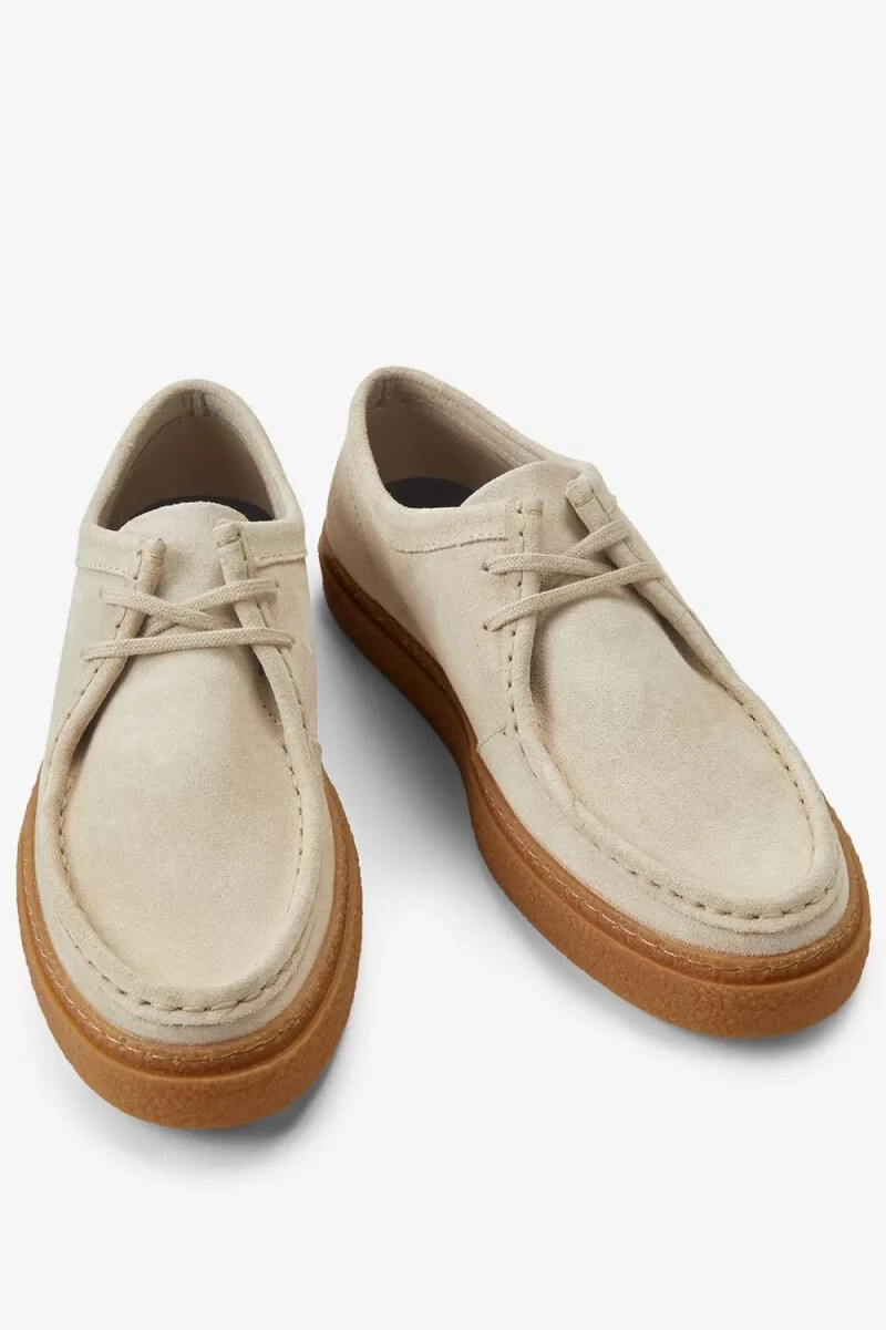 zapatillas de lona fred perry low dawson para hombre color avena