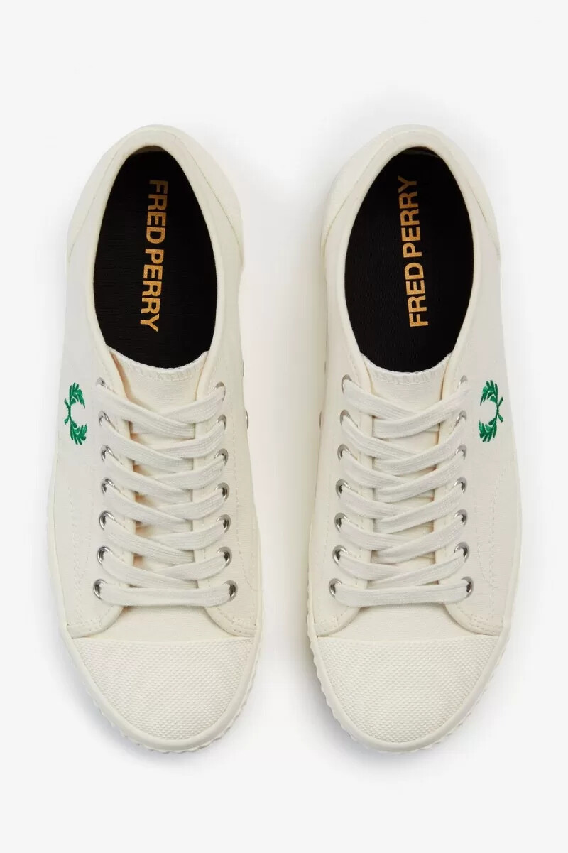 zapatillas fred perry low hughes para hombre en beige claro
