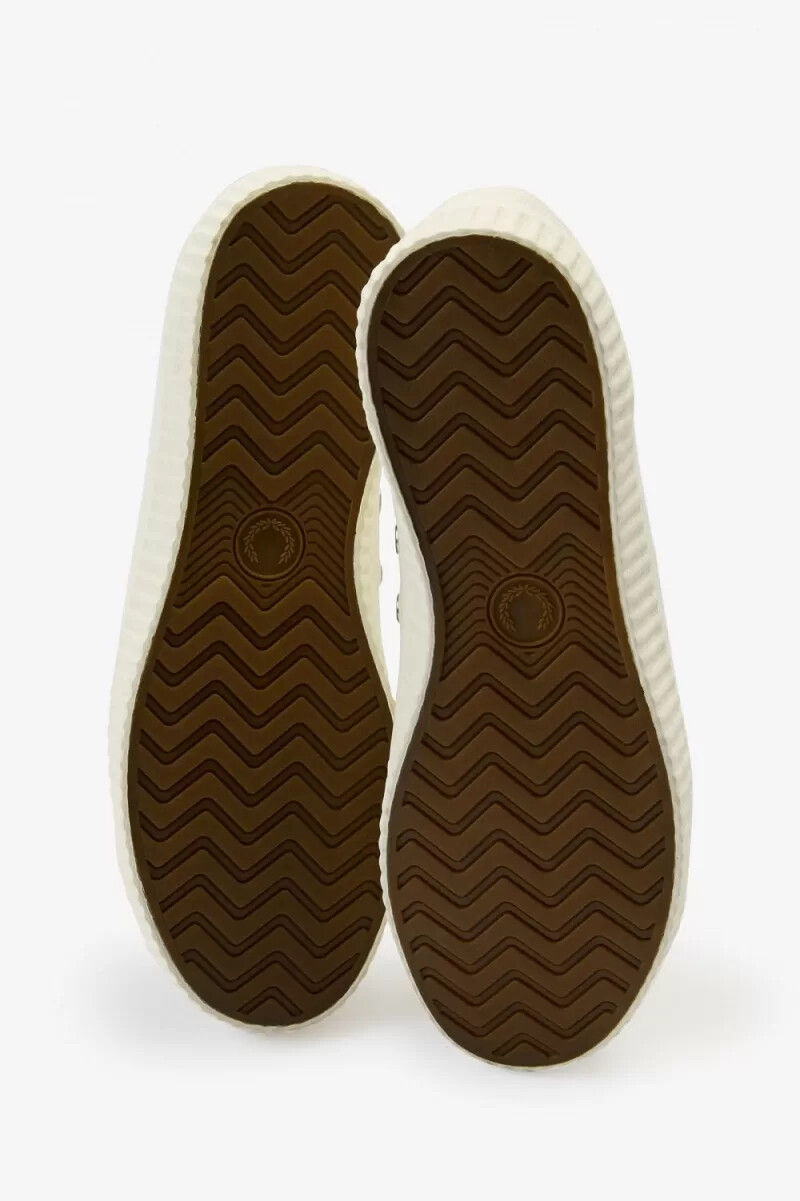 zapatillas fred perry low hughes para hombre en beige claro