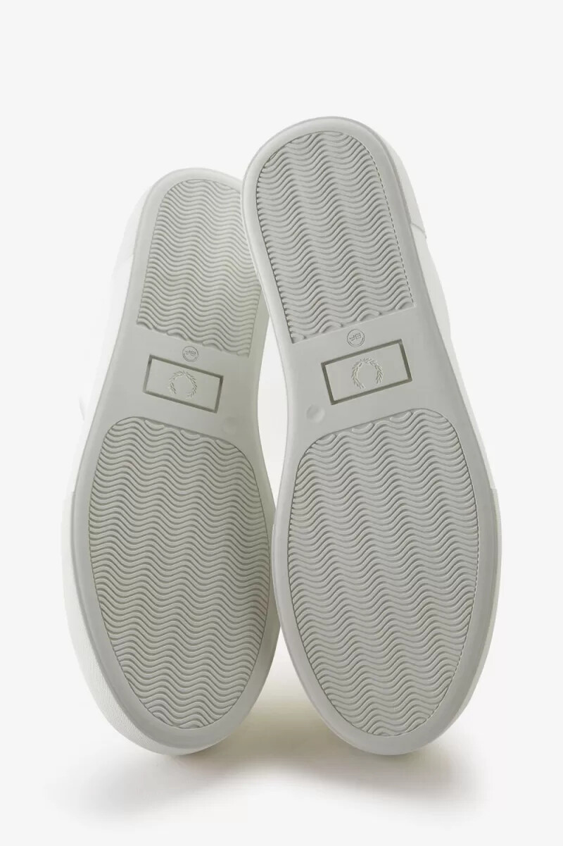 zapatillas de lona veganas fred perry b80 para hombre color blanco