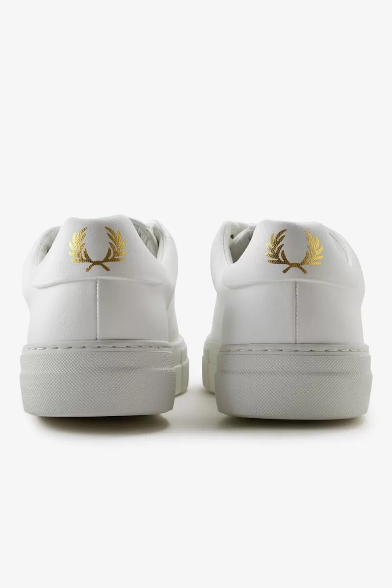 zapatillas de lona veganas fred perry b80 para hombre color blanco