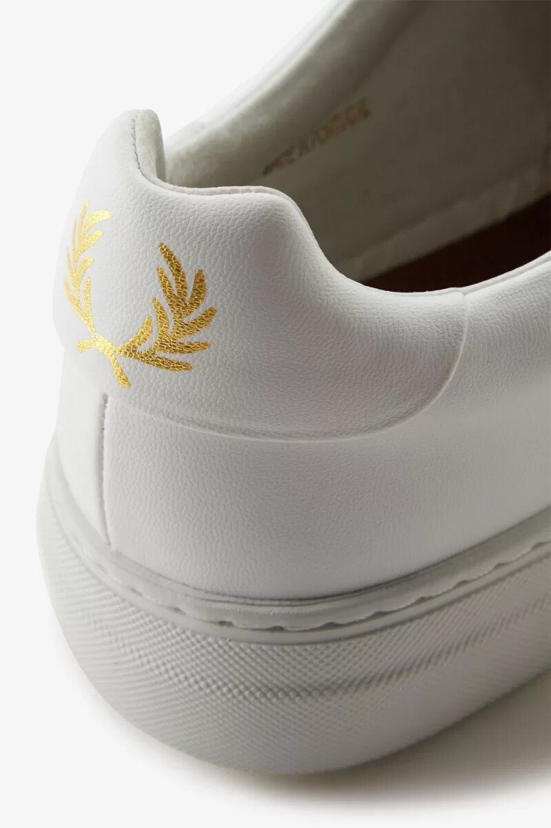 zapatillas de lona veganas fred perry b80 para hombre color blanco