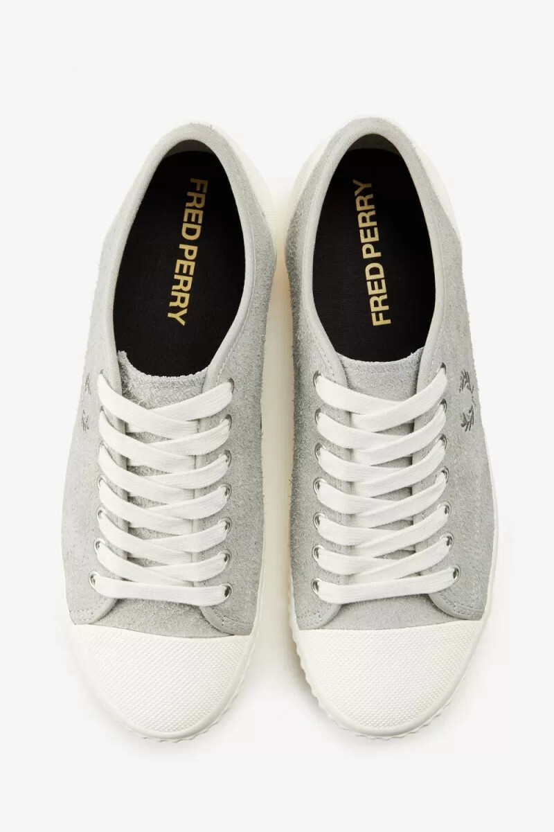zapatillas de lona fred perry hughes low para hombre color gris