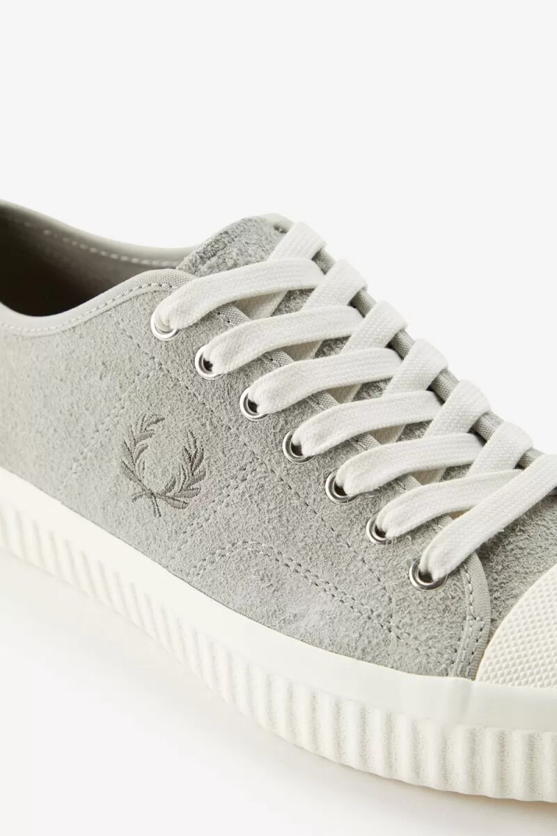 zapatillas de lona fred perry hughes low para hombre color gris