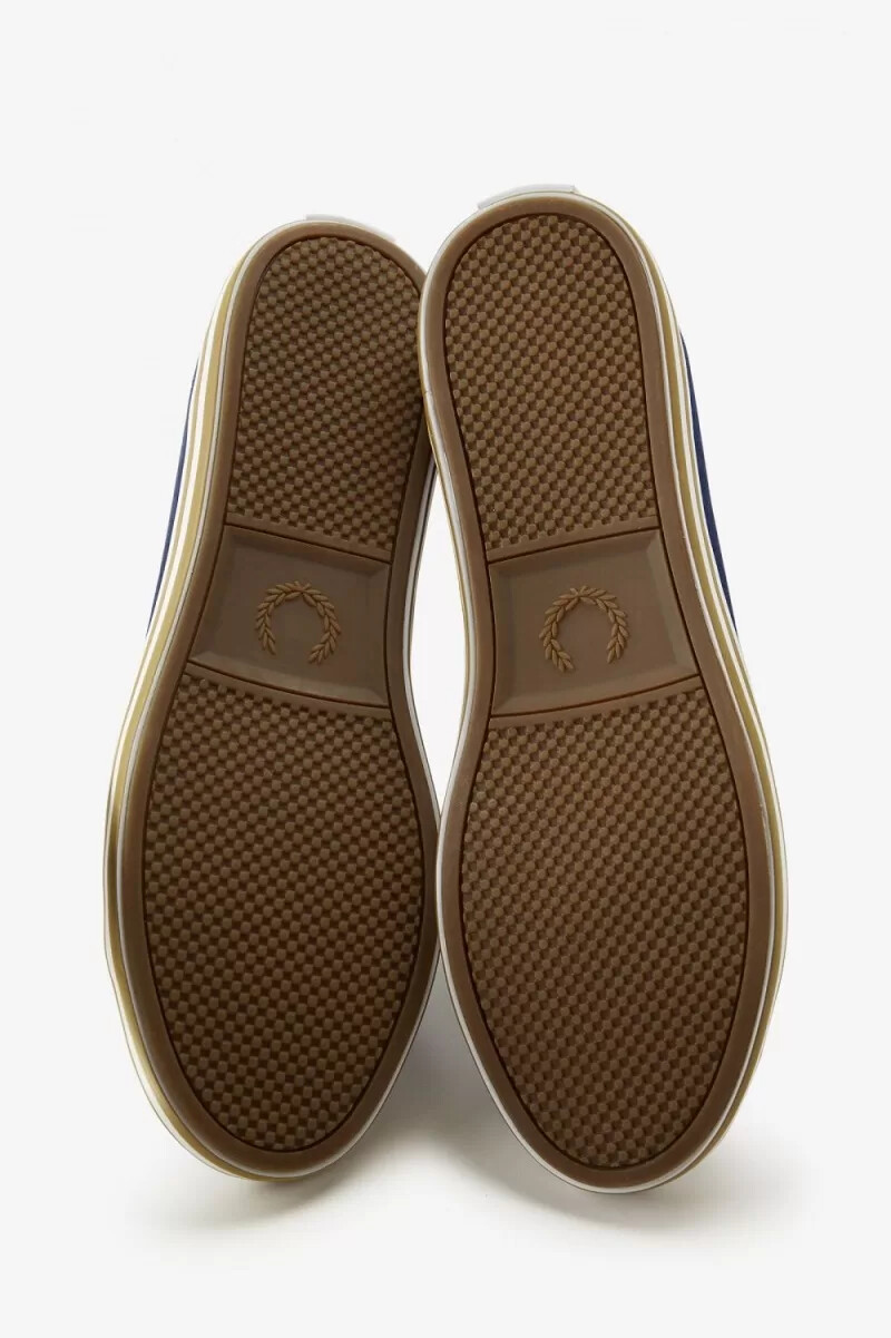 zapatillas de lona fred perry kingston para hombre color azul marino francés