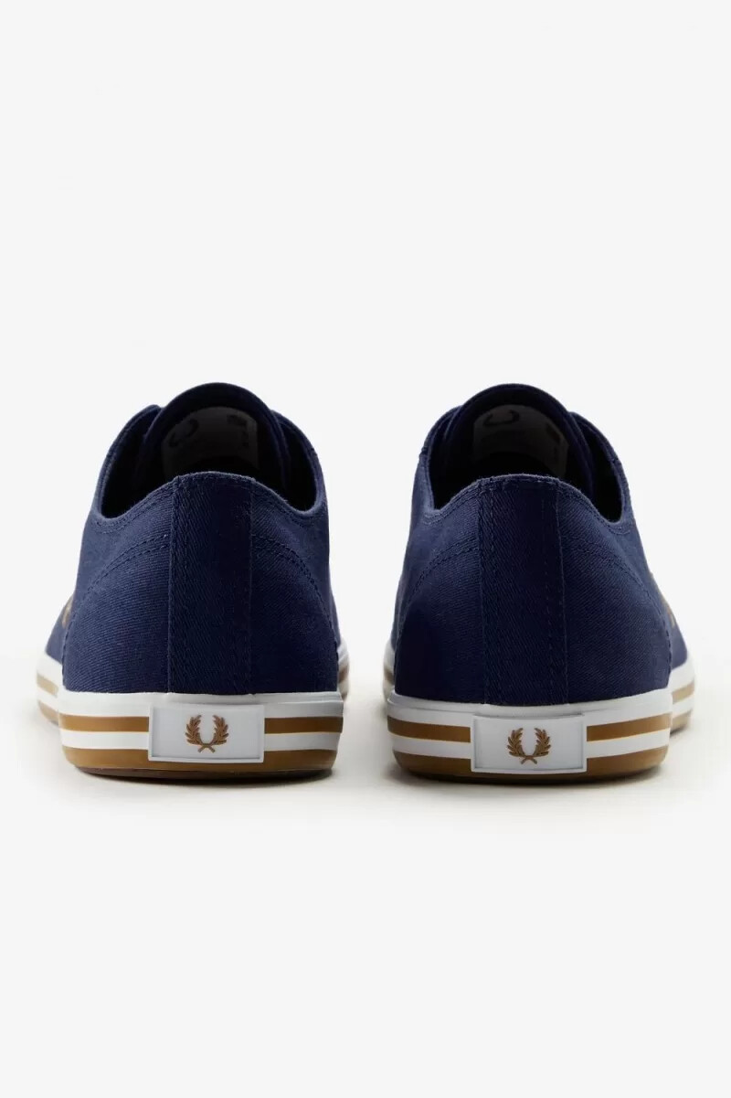 zapatillas de lona fred perry kingston para hombre color azul marino francés