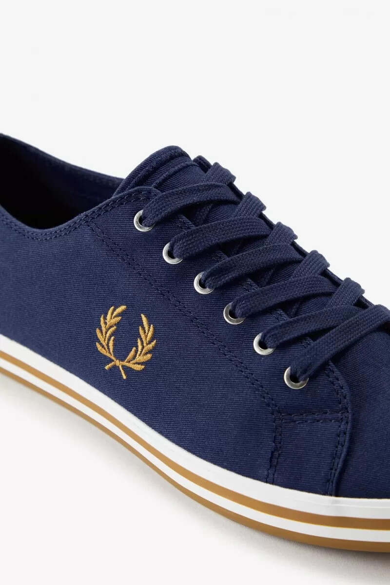 zapatillas de lona fred perry kingston para hombre color azul marino francés