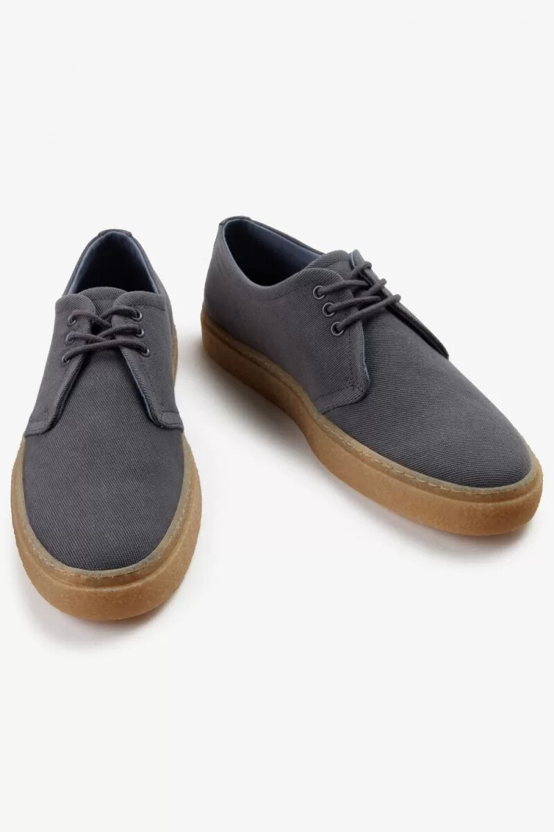 zapatillas de lona fred perry linden para hombre color carbón
