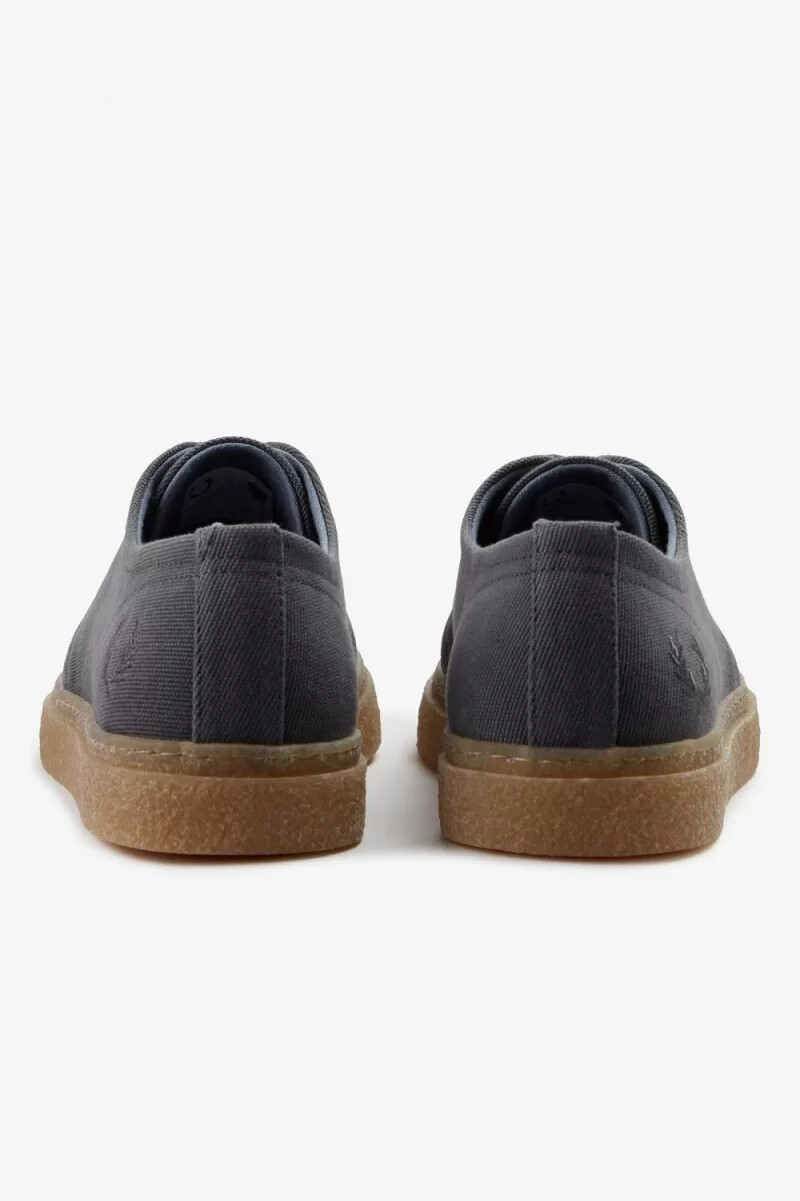 zapatillas de lona fred perry linden para hombre color carbón