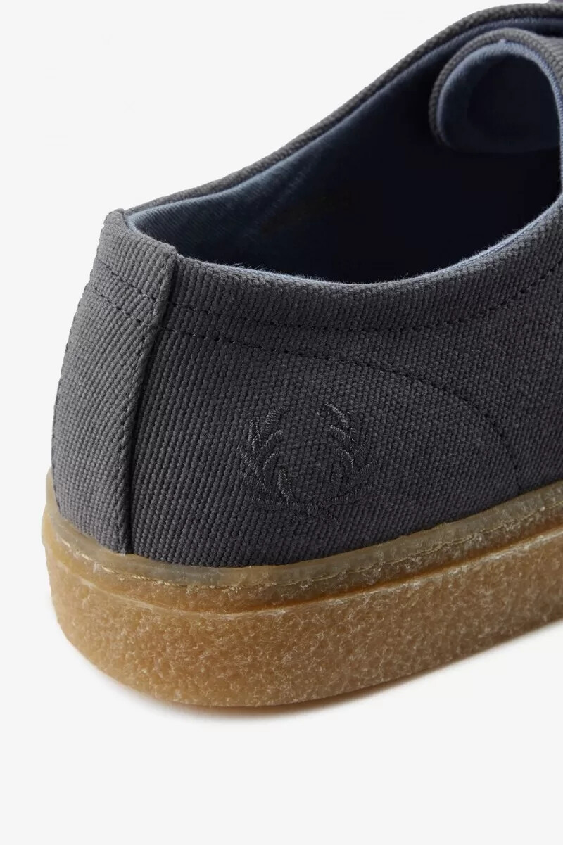 zapatillas de lona fred perry linden para hombre color carbón