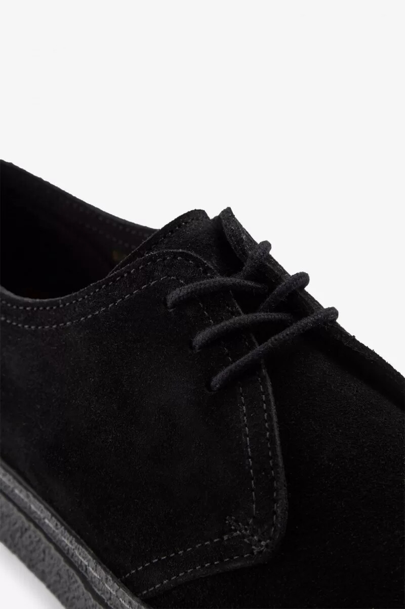zapatillas de lona fred perry linden para hombre color negro