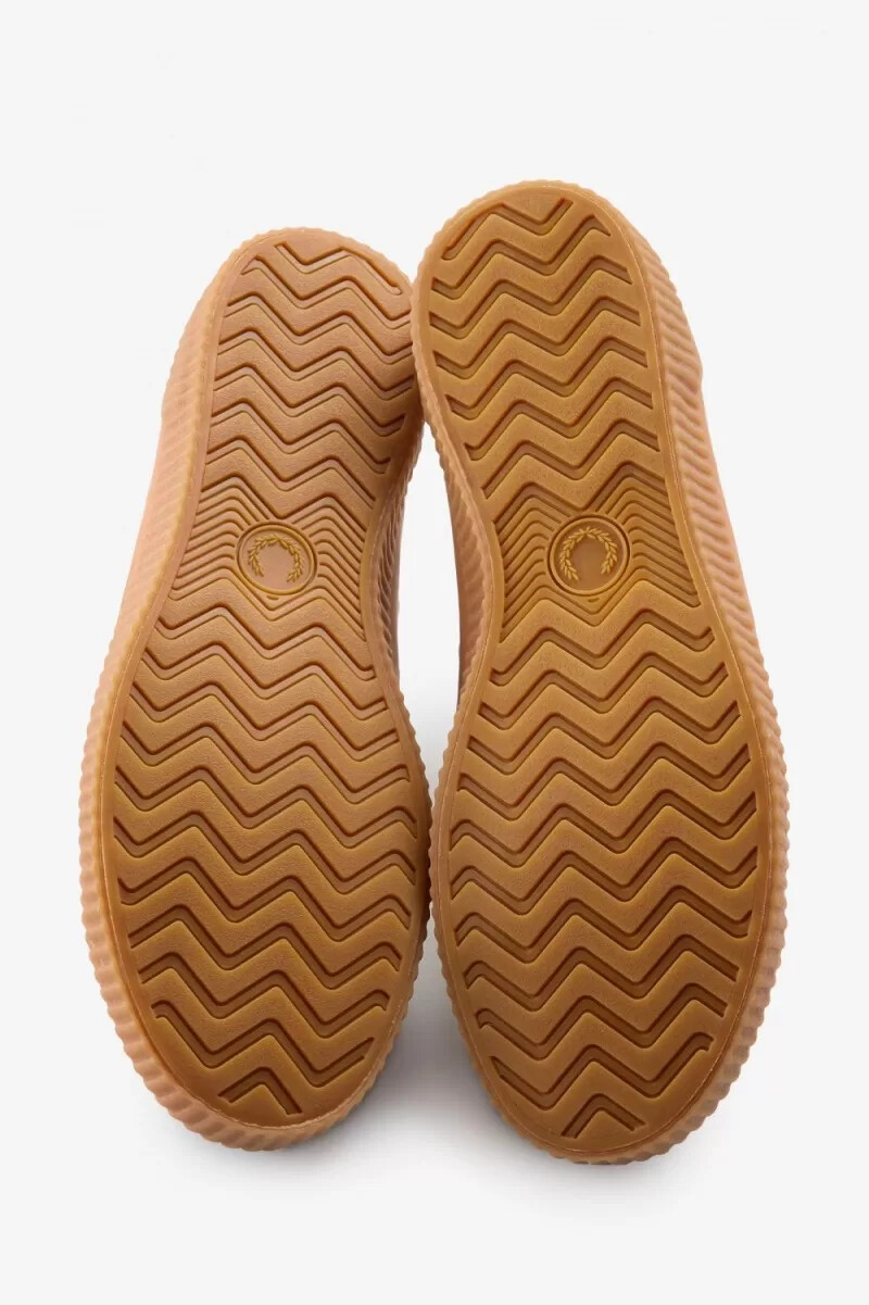 zapatillas fred perry low hughes para mujer en beige y beige claro