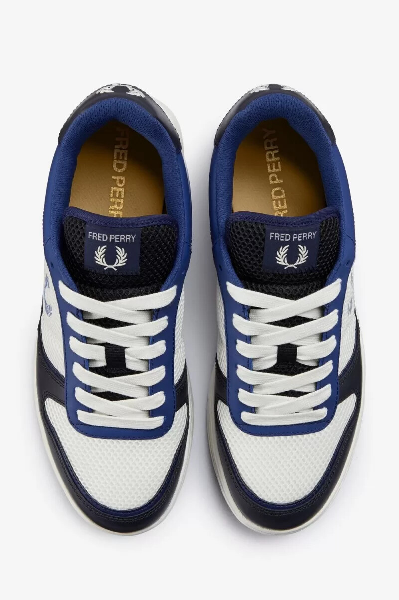 zapatillas fred perry b300 para hombre en beige claro cobalto sombreado